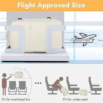 Taygeer Large Travel Backpack, 17 inch Laptop Backpack for Women, Airline Approved Personal Item Mochila, 40l Lightweight Luggage Carryon Work Bag for friend and Ladies Business Travel Hiking, Beige