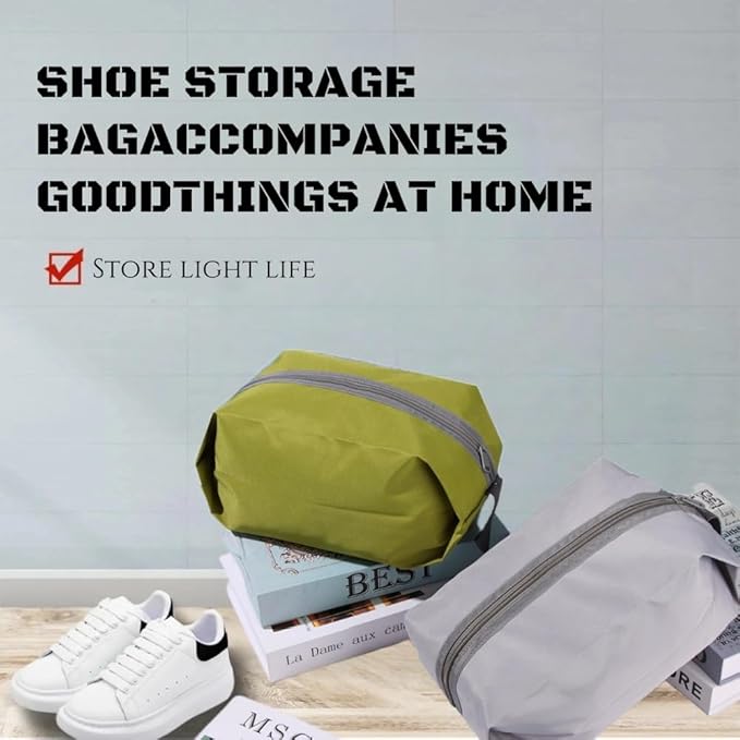 Tumecos 4 Pack Large Waterproof Portable Travel Organizer Toiletry Dopp Kit, Space Saving Shoe Bag Pouch