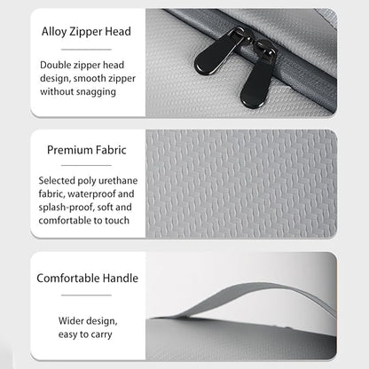 Electronic Organizer Accessory Cable Organiser Bag Water-Resistant Travel Essentials Tech Pouch for Charger, Cables, Hard Drive, Power Bank, Memory Card (Grey)