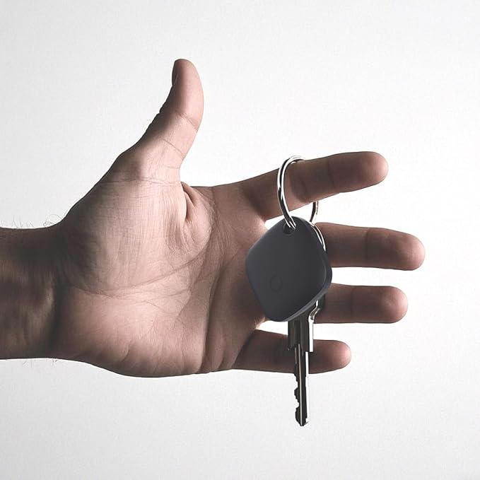 Air Tracker Tags-4 Pack, Bluetooth Tracker Works with Apple Find My APP (iOS Only, Not for Android), Keys Finder, Item Locator for Keys, Luggage, Backpack, Bags, Wallet, Replaceable Battery