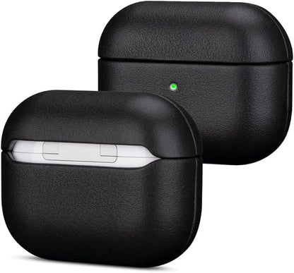 Lopie Handmade Series Cowhide AirPods Pro Case, Full Grain Leather, Shockproof, Dust/Dirt Proof - Black