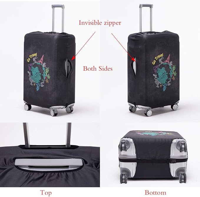 TRAVELKIN more than travel Luggage Cover Washable Suitcase Protector Anti-scratch Suitcase cover Fits 18-32 Inch Luggage