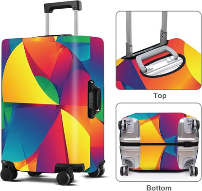 Luggage Cover Washable Suitcase Protector Anti-Scratch,Stretchable Fit for 20-34Inch Luggage Durable Travel Bag Cover with Zipper Closure (Multicolored, XL(fits 32-34Inch suitcase))