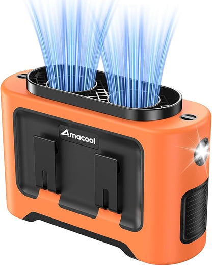 AMACOOL 14500mAh Portable Waist Fan, Strong Wind Power for Full Body Cooling Shirt Fan, 5 Speed Wearable Belt Clip on Fans, Battery Operated Personal Neck Fan for Outdoor Work Camping Travel