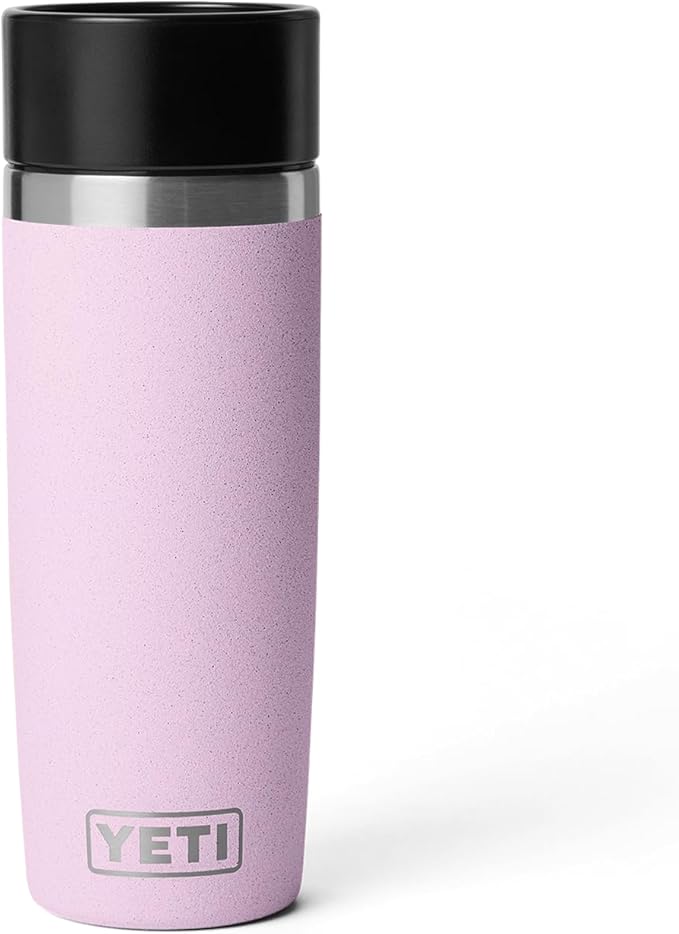 YETI Rambler 16 oz Travel Bottle, Stainless Steel, Vacuum Insulated with Leakproof Commuter Cap, Cherry Blossom