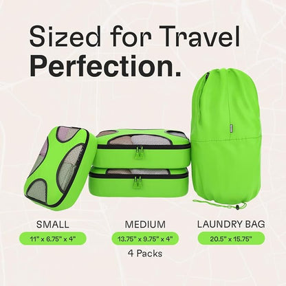 Shacke 6 Set Packing Cubes for Travel - Compression Packing Bags/Travel Organizer - Luggage Organizer Bags for Traveling - Travel Essentials for Women - Cruise Must Haves Packing List