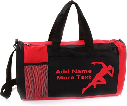 Personalized Kids 18 Inch Sport Duffel Bag With Custom Name & Text - Track