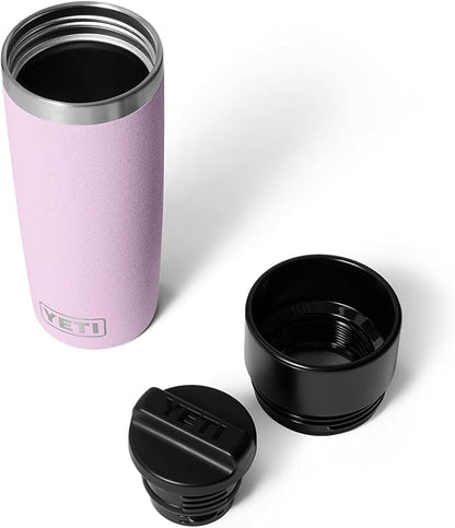 YETI Rambler 16 oz Travel Bottle, Stainless Steel, Vacuum Insulated with Leakproof Commuter Cap, Cherry Blossom