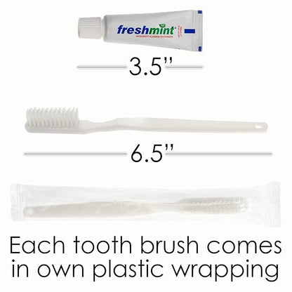 Moda West 96 Hygiene Kits - Bulk Case of Wholesale Basic Toiletry Kits for Men, Women, Travel, Charity 5 Pc Kit