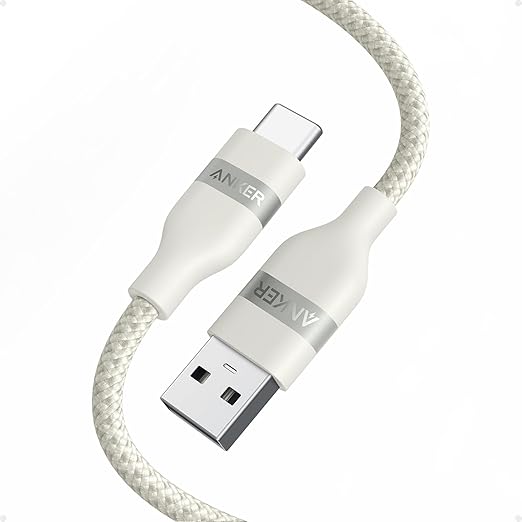 Anker Car Carplay Cable for iPhone 17 16 Pro Max Plus, Upcycled Braided USB A to USB C Car Charger Cord for Samsung Note20 and More (3FT,White)