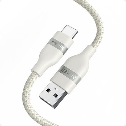 Anker Car Carplay Cable for iPhone 17 16 Pro Max Plus, Upcycled Braided USB A to USB C Car Charger Cord for Samsung Note20 and More (3FT,White)