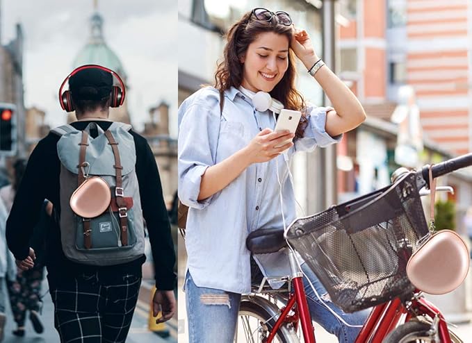 Headphone Case for Beats Solo 4/ for Glynzak/for Picun B8/ for Beats Studio Pro, Solo3, Studio3, Solo2, Solo Pro On-Ear Headphones, Foldable Bluetooth Wireless Headset (Extra Large) - Rose Gold