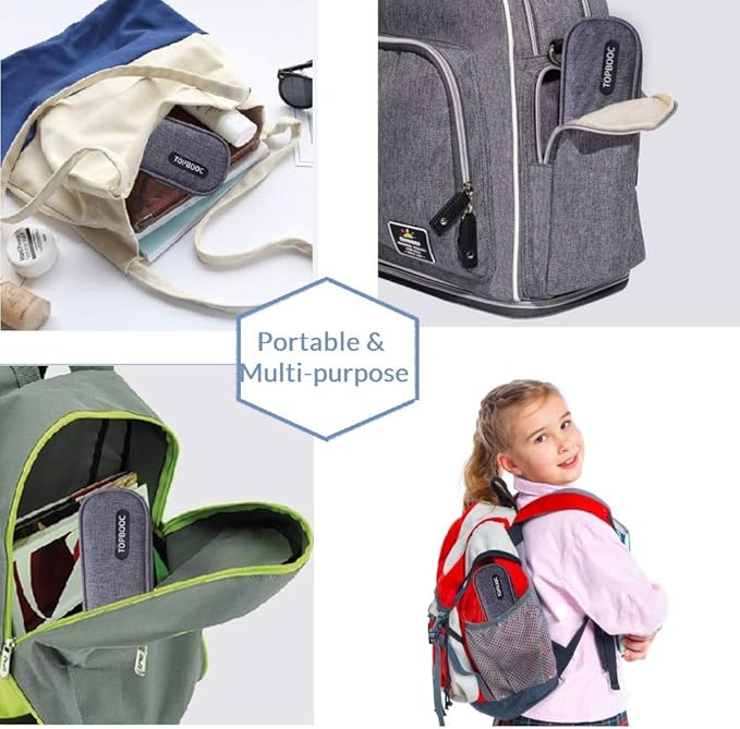 8-Piece Portable Stainless Steel Flatware Set, Travel Camping Cutlery Set with Purple Waterproof Case