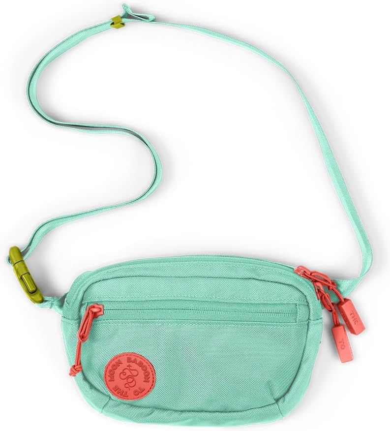 Baboon to the Moon Fanny Pack - Trendy, Compact, Water-Repellent Waist Bag in Multiple Colors and Sizes for Men and Women (Aqua Drift, Mini (1.5L))