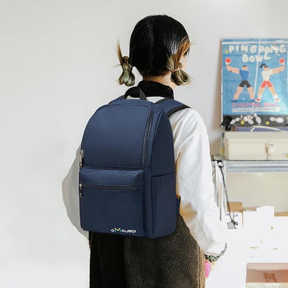 OMOUBOI Casual Daypacks Superbreak Backpack 14 inch Laptop Backpack for Women & Men Fits Tourism Business (Darkblue)