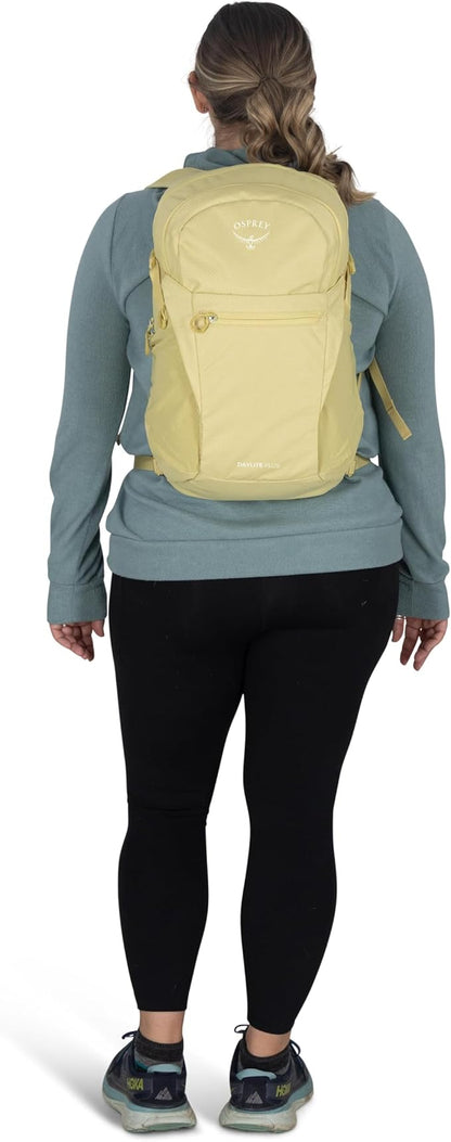 Osprey Daylite Plus Commuter Backpack - Lightweight, Everyday Pack with Laptop Sleeve and Water Bottle Pockets - Ideal for Work, School, and Travel with Versatile Storage, Daisy Print Sevres Blue