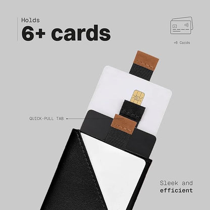The Frenchie Co. - Speed Cardholder - Minimalist Front Pocket Wallet - Quick-Access Ultra-Slim RFID Blocking - Full-Grain Italian Leather, Holds up to 6 Cards