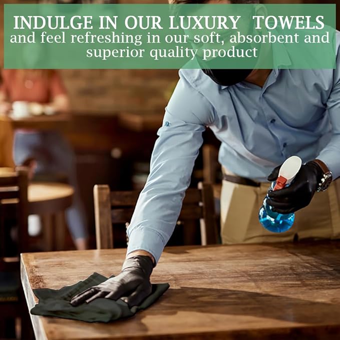 100% Cotton Terry Towel Cleaning Rags Grey 14'x17'|Pack of 60|Grade White Rags|Soft Large Cleaning Rags|Super Absorbent|Quick Dry|Multipurpose Towels|Restaurant Towels|Reusable Shop Rags