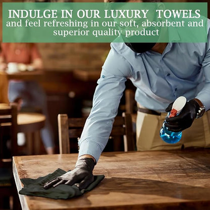 100% Cotton Terry Towel Cleaning Rags Grey 14'x17'|Pack of 60|Grade White Rags|Soft Large Cleaning Rags|Super Absorbent|Quick Dry|Multipurpose Towels|Restaurant Towels|Reusable Shop Rags