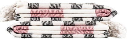 Cotton Turkish Beach Towel with Towels Oversized 36"x72" Pool Absorbent Extra Large Quick Dry Sand Travel Towel (Brick Noir, 2 Pack)