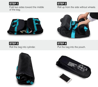 REDCAMP 85L/120L/140L Foldable Duffle Bag with Wheels, Large Travel Duffel Bag