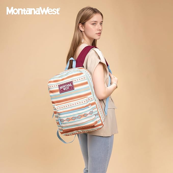 Montana West Backpack for Women Men 2 PCS Lightweight College Bookbags Casual Daypack Backpacks for Commute & Travel