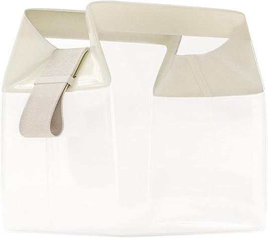 Cadence Parcel - Clear Kit with Magnetic Closure - Durable and Leak-Resistant Travel Toiletry Kit - Modular Design - Hygiene Bag for Travel Essentials - 2 Qt - Pebble