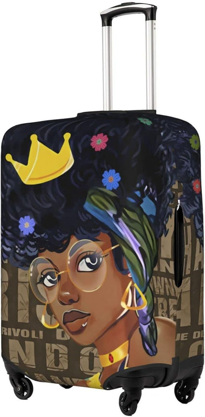 Suitcase covers for luggage luggage cover for Suitcase Washable Suitcase Protector Anti-scratch Suitcase cover X-Large African American Afro Black Girl