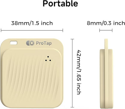 4 Pack Air Tracker Tags (iOS Only), Bluetooth Tracker for Apple Find My App, Replaceable Battery, Item Finders and Locator Smart Tag for Keys, Bags, Luggage, Wallet- Khaki