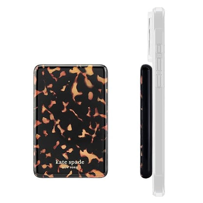 kate spade new york MagSafe Portable Charger Power Bank 5000mAh - iPhone Charger for Fast Charging - Magnetic Wireless Battery Pack with USB-C Port - Tortoise