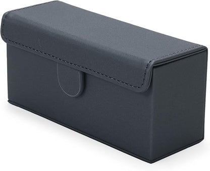 Leather Travel Jewelry Box, Portable Pocket Size Ring Box for Women, Mini Jewelry Travel Case Small Ring Holder Organizer with 12 Slots for purse(Grey)