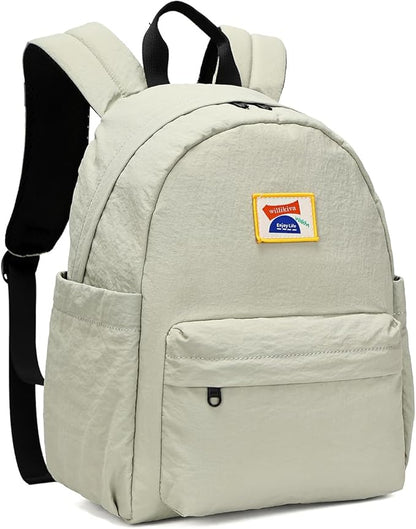 willikiva Kids Backpack for School Boys Girls Teens Toddler Backpack Waterproof Kindergarten Preschool Elementary Bookbag Children Travel Bag(Bean Grey Green,Small)