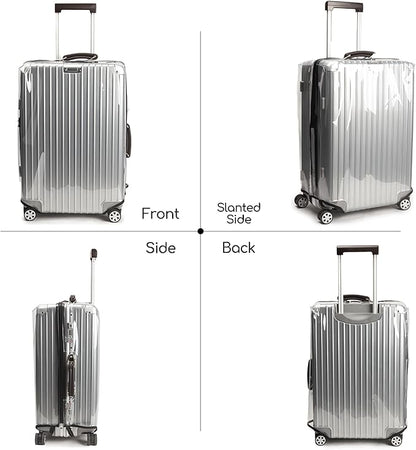 No Disassembly Suitcase Covers for Luggage - 28 Inch Extra Heavy Duty Clear Luggage Cover Protector, Transparent PVC Luggage Protector Suitcase Cover