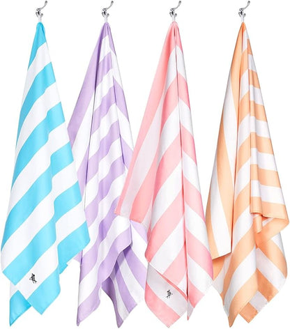 Dock & Bay Beach Towel - Quick Dry, Sand Free - Compact, Lightweight - 100% Recycled - Includes Bag - Cabana Light - Malibu Pink - Extra Large (200x90cm, 78x35)