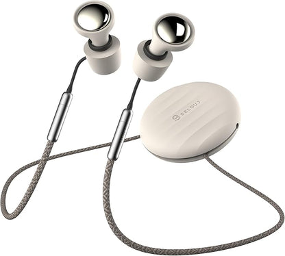 Ear Plugs for Sleeping and Concerts with Cord, Anti-Loss Reusable Earplugs, Ultra-Comfy, 45dB Noise Reducing, Hearing Protection for Travel & Focus, 7 Pair Silicone & Foam Eartips, Slumber Beige