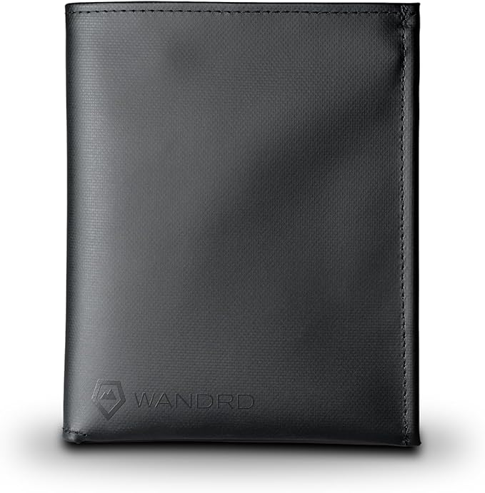 WANDRD Travel Wallet - Leather Wallets for Men - Passport and Credit Card Holder (Black)