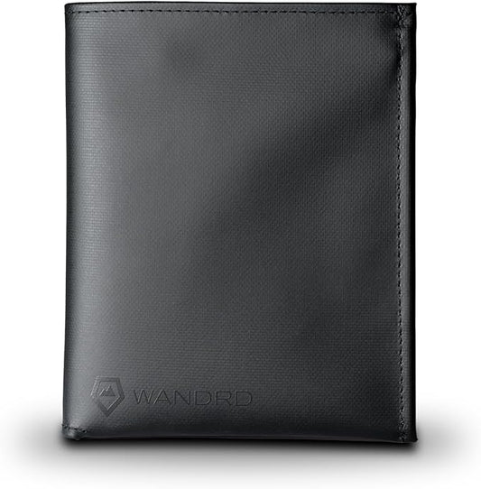 WANDRD Travel Wallet - Leather Wallets for Men - Passport and Credit Card Holder (Black)