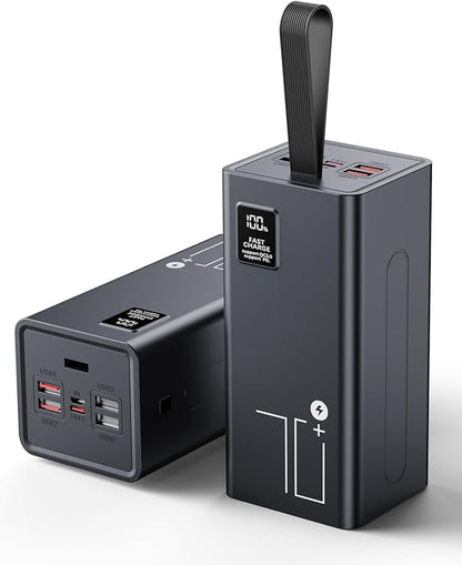 Portable Charger 70000mAh Power Bank Fast Charging, External Battery Pack High Capacity, 30W USB C Battery Bank PD&QC 3.0,5 Output 2 Input, LED Display Powerbank for iphone Tablet Camping Travel