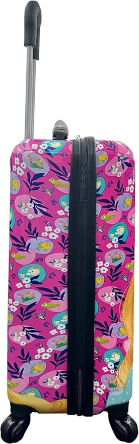 Fast Forward Kids Licensed Hard-Side 20” Spinner Luggage Lightweight Carry-On Suitcase (Princess)