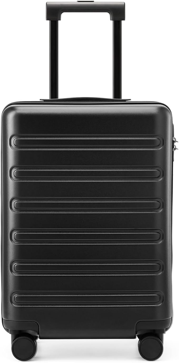 NINETYGO Carry On Luggage 22x14x9 Airline Approved, 20 Inch Luggage with Smooth Double Spinner Wheels, Hard Shell PC+ABS Suitcase Carry-On, Lightweight Travel Luggage, TSA Approved (Black, Andes)