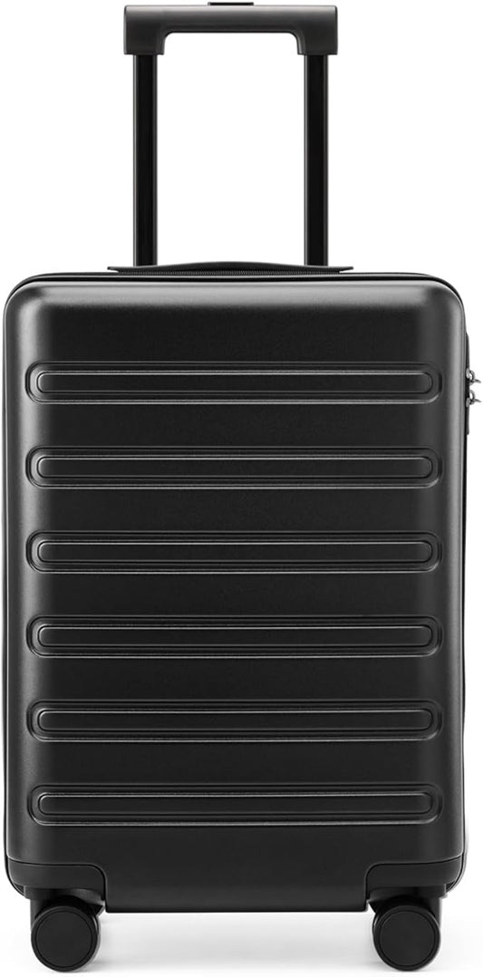 NINETYGO Carry On Luggage 22x14x9 Airline Approved, 20 Inch Luggage with Smooth Double Spinner Wheels, Hard Shell PC+ABS Suitcase Carry-On, Lightweight Travel Luggage, TSA Approved (Black, Andes)