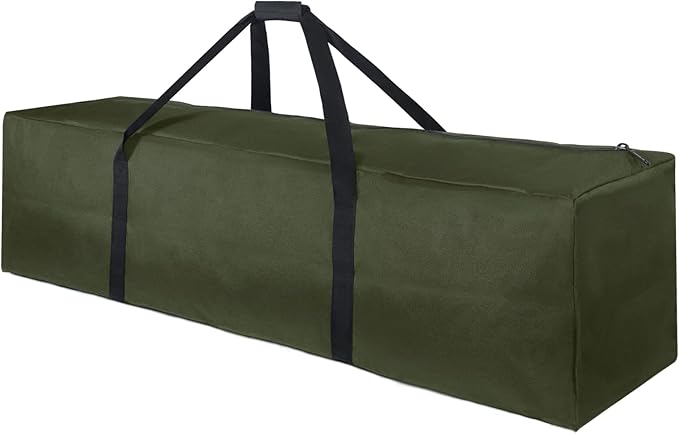 TOPDesign 46 Inch Extra Large Zippered Duffel Bag for Travel Camping Sports Equipment Storage, Waterproof Foldable Luggage Bag with Padded Handles