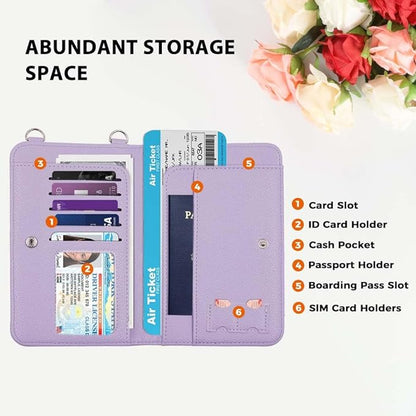 Passport Holder for Travel，Passport Holder & Neck Wallet with RFID Blocking,Hidden Neck Pouch for Travel- Holds Passports, Cards, Tickets, ID, Cash