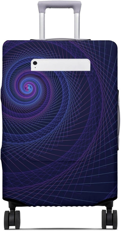 World Landmarks Travel Luggage Cover, Travel-Themed Suitcase Protector Stretchable, Washable Travel Suitcase Cover (M for 22-24 Inch Luggage)