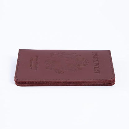 INCARNE US Leather Passport Holder for Travel - Passport Case - Passport Wallet for Men - Passport Cover for Women Sleeve Protector - Travel Essentials Vacation Luggage Gifts - Classic Light Blue