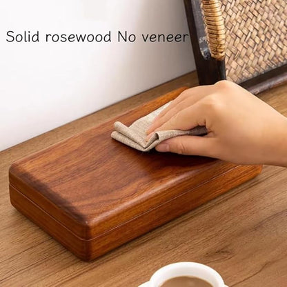 Bescott Solid Wood Rings Cufflink Earrings Box Jewelry For Travel Organizer Storage For Multiple Rings Wooden Case Holders For Women Men Gift