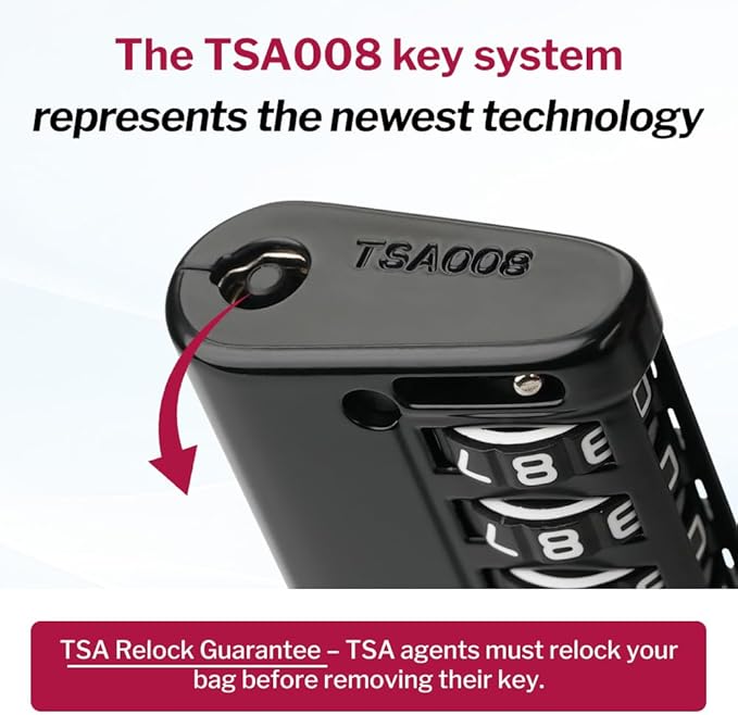 Forge TSA Approved Luggage Locks 4 Digit Combination TSA Travel Locks with TSA008, Open Alert Indicator, Zinc Alloy Body for Luggage, Suitcase, Backpack, and More. 2 Black Locks and 2 TSID.