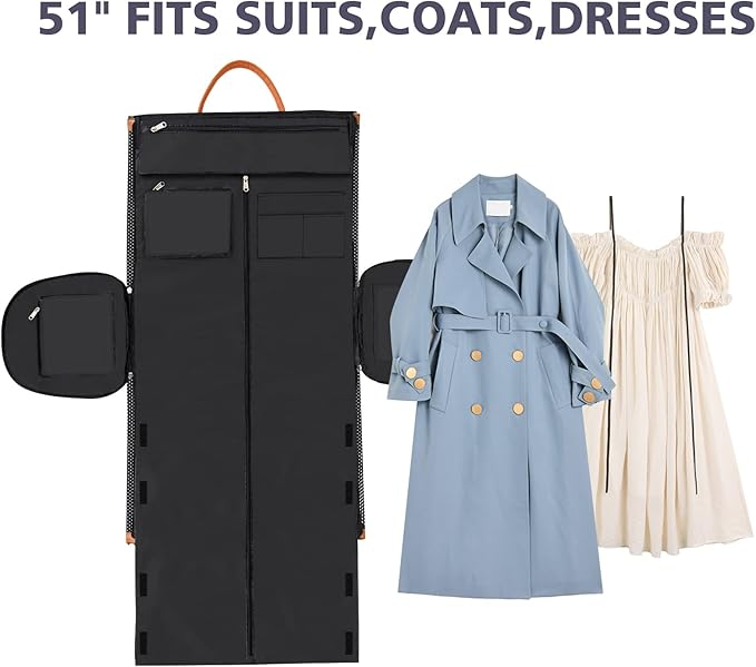 Garment Bag for Travel Convertible Carry On Garment Bag Large Travel Duffel Bags for Women 2 in 1 Hanging Suitcase Suit Travel Bags for Women & Men 3pcs Set