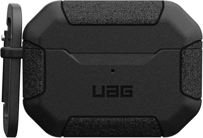 UAG Designed for AirPods Pro Case (2nd Generation 2022) Scout Black - Premium Rugged Hard Shell Full Protective Case Cover with Detachable Keychain Carabiner by URBAN ARMOR GEAR