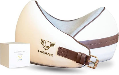 Lagano Softest Luxury Travel Pillow - Adjustable Easy to Clean Memory Foam Travel Neck Pillow - Ergonomic Airplane Travel Pillow - Best Airplane and Office Cervical Support Pillow